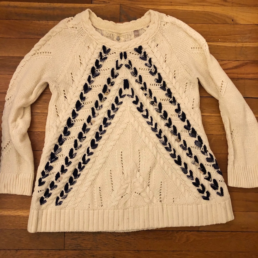 Anthropologie sweater with detailed front